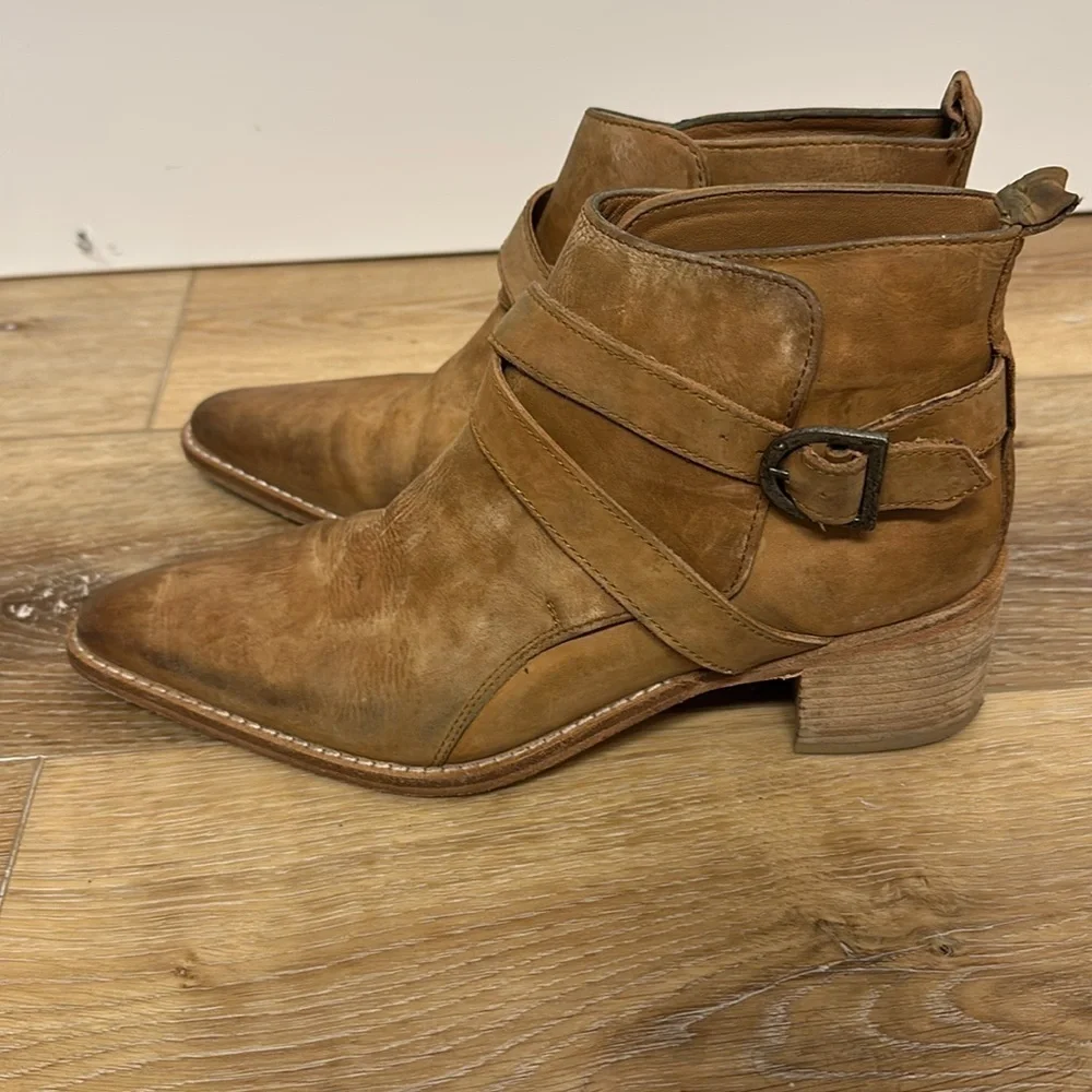 Free People Booties Back Loop Ankle size 7.5 EU size 38